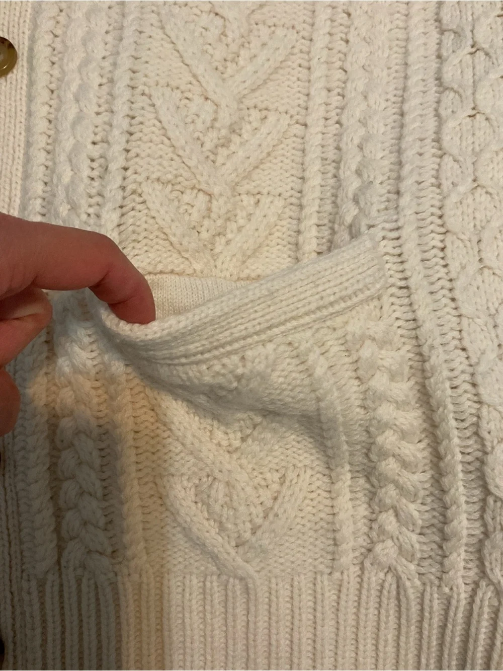 J. Crew Rugged Merino Wool Blend Cable Knit Fisherman Classic Sweater Vest Sz M
